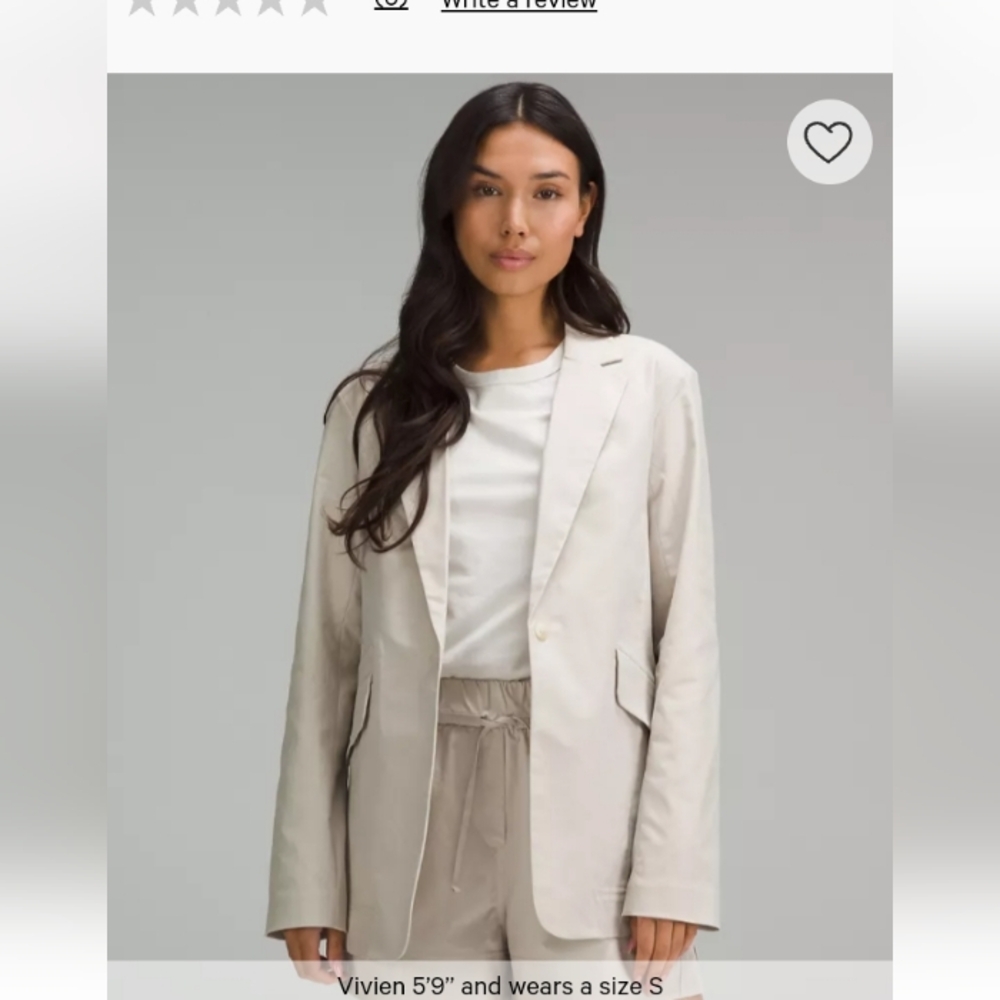 Lululemon relaxed blazer S